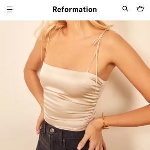Reformation Lucrezia Silk Top